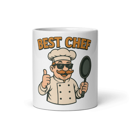 White glossy mug